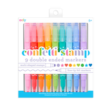 CONFETTI STAMP: PLUMONES DOBLE PUNTA
