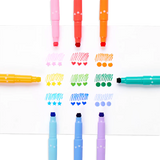 CONFETTI STAMP: PLUMONES DOBLE PUNTA