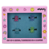 GUMMY BEAR RING SET OF 4