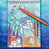 JUEGO DE COLOREAR SEA LIFE PLUMONES CON BRILLITOS