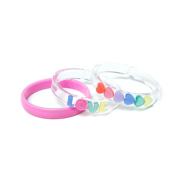 PULSERAS LOVE & HEARTS PASTEL PEARLIZED