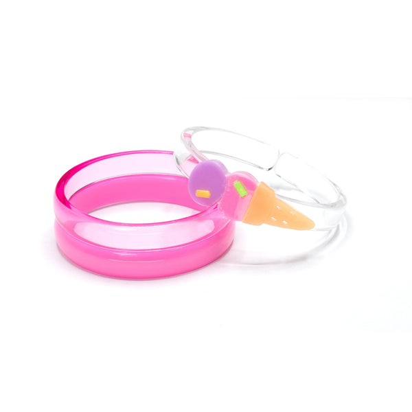PULSERAS ICE CREAM DOUBLE SCOOP PINK PURPLE