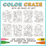 LIBRO DE COLOREAR COLOR CRAZE (DINO)