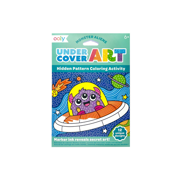 TARJETAS PARA COLOREAR HIDDEN PATTERN MONSTER ALIENS