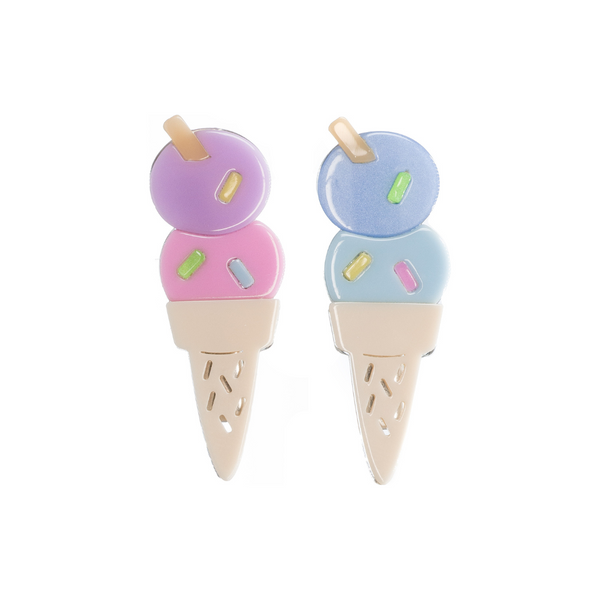HAIR CLIP ICE CREAM CONE PASTEL