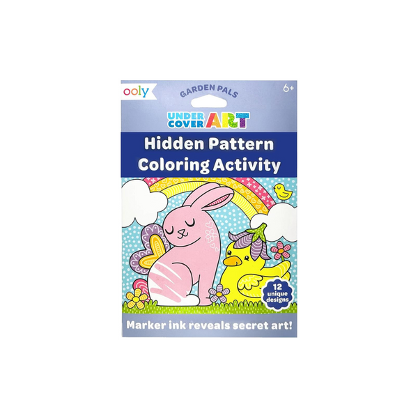 TARJETAS PARA COLOREAR HIDDEN PATTERN GARDEN PALS