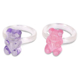 GUMMY BEAR RING SET OF 4