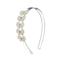 DIADEMA WHITE BOWS SATIN