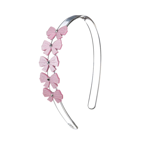 DIADEMA BOWS SATIN PINK