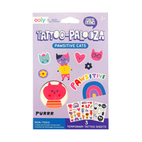 TATUAJES TEMPORALES TATTOO PALOOZA PAWSITIVE CATS