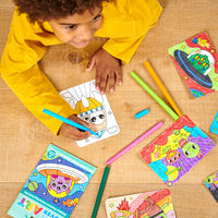 TARJETAS PARA COLOREAR HIDDEN PATTERN MONSTER ALIENS