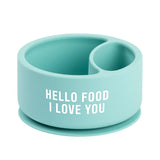 BOWL DE SILICÓN HELLO FOOD I LOVE YOU