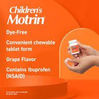 MOTRIN TABLETAS MASTICABLES