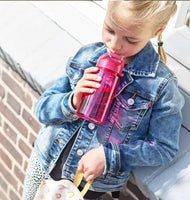 BOTELLA PARA AGUA DE TRITAN (Glitter Pink)