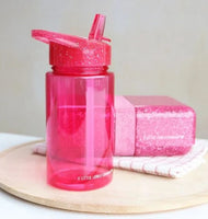 BOTELLA PARA AGUA DE TRITAN (Glitter Pink)