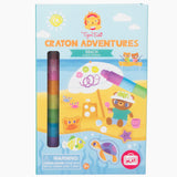 JUEGO DE COLOREAR BEACH ADVENTURES CON CRAYOLAS