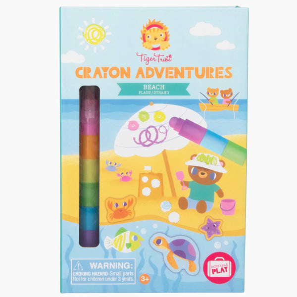 JUEGO DE COLOREAR BEACH ADVENTURES CON CRAYOLAS