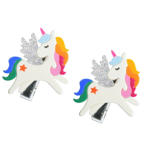 HAIR CLIP UNICORN RAINBOW