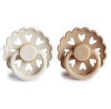 PAQUETE DE 2 CHUPONES ANDERSEN (CREAM / SILKY SATIN) 6-18 meses